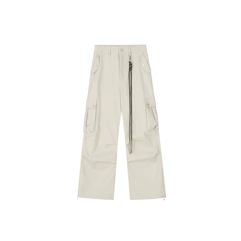 Retro Loose Straight Leg Cargo Pants-0