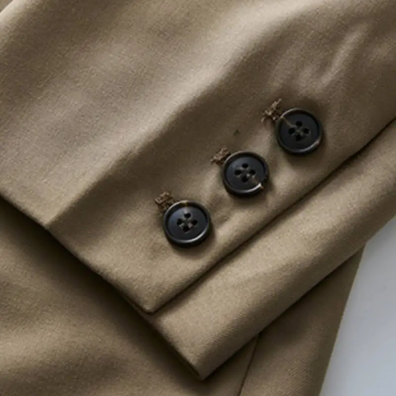 Casual Simple Blended Synthetic Fabrics Business Suit-4