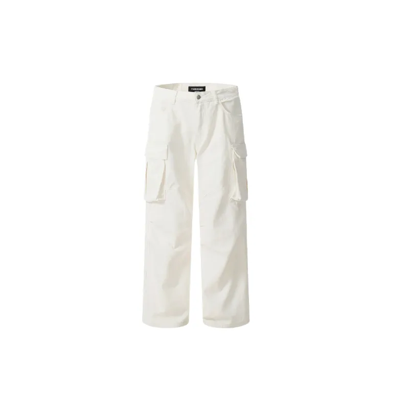Retro Loose Cotton Cargo Pants-0