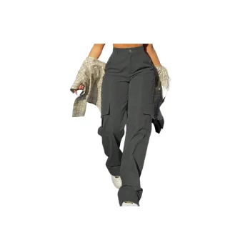 Fashionable Street Polyester Cargo Pants Women