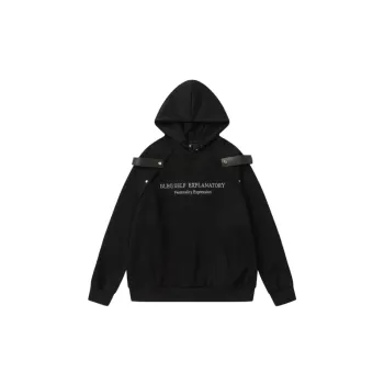 Retro New Hoodie Hooded Letter Printing Loose Pullover Style Shirts