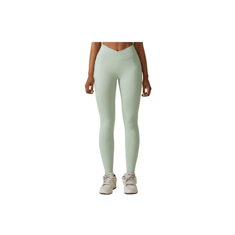 Plain Sporty Nylon Leggings Women-0