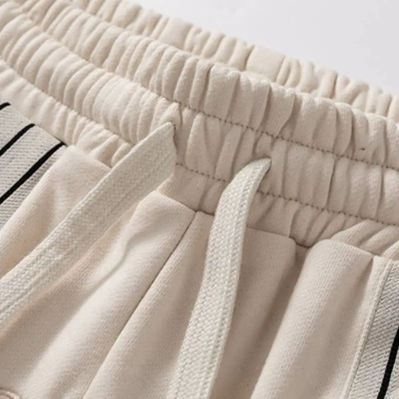 Retro Loose Cotton Sports Shorts-4