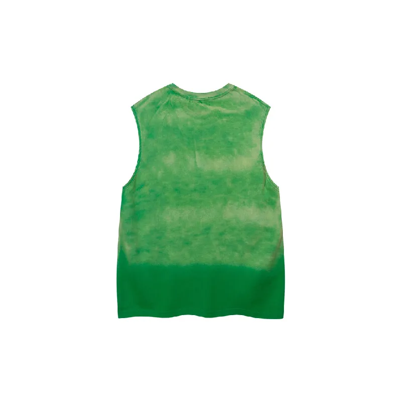 Retro Letter Cotton Blended Fabric Vest-1