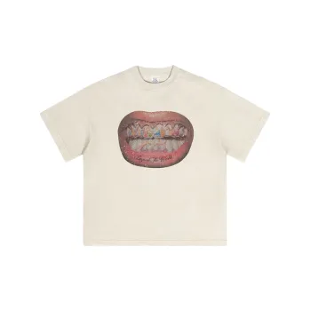 Retro Graffiti Printed T Shirt