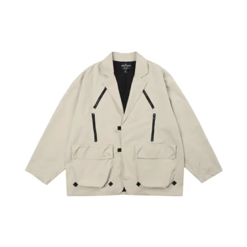 High Street Style Personalized Multi Pocket Loose Casual Jacket