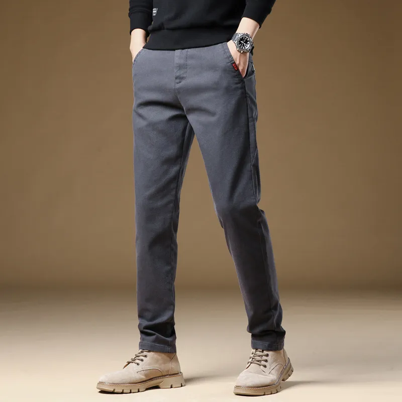 Fashion Business Cotton Suit Trousers-5