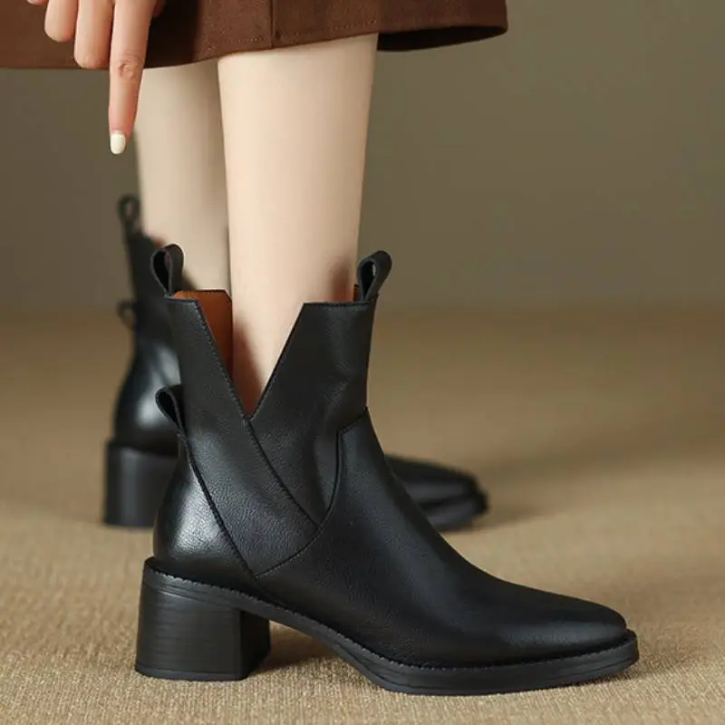 Retro Zipper Ankle Boots-5