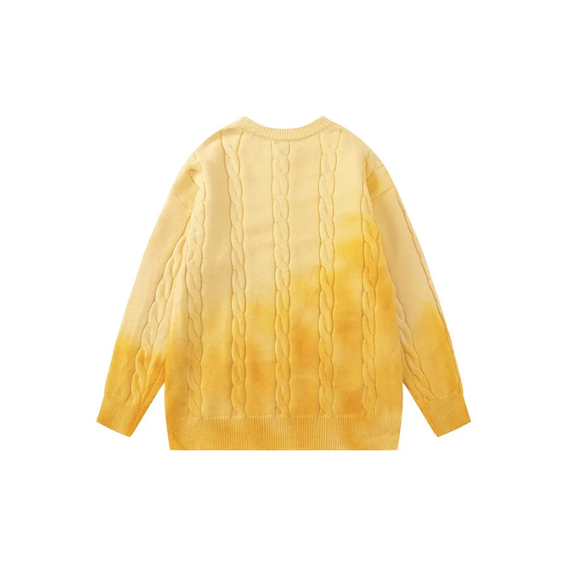 Lazy Style Gradient Knitted Sweater-1