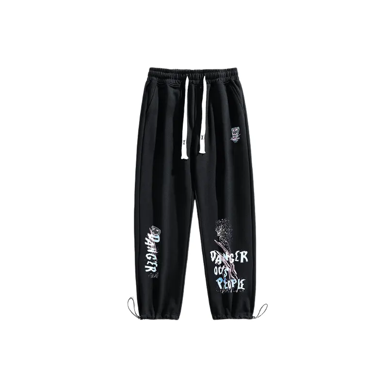 Fashionable Loose Cotton Blended Fabric Casual Pants-2