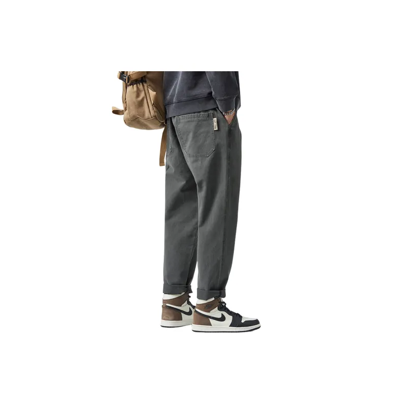 Basics Plain Cotton Cargo Pants-5