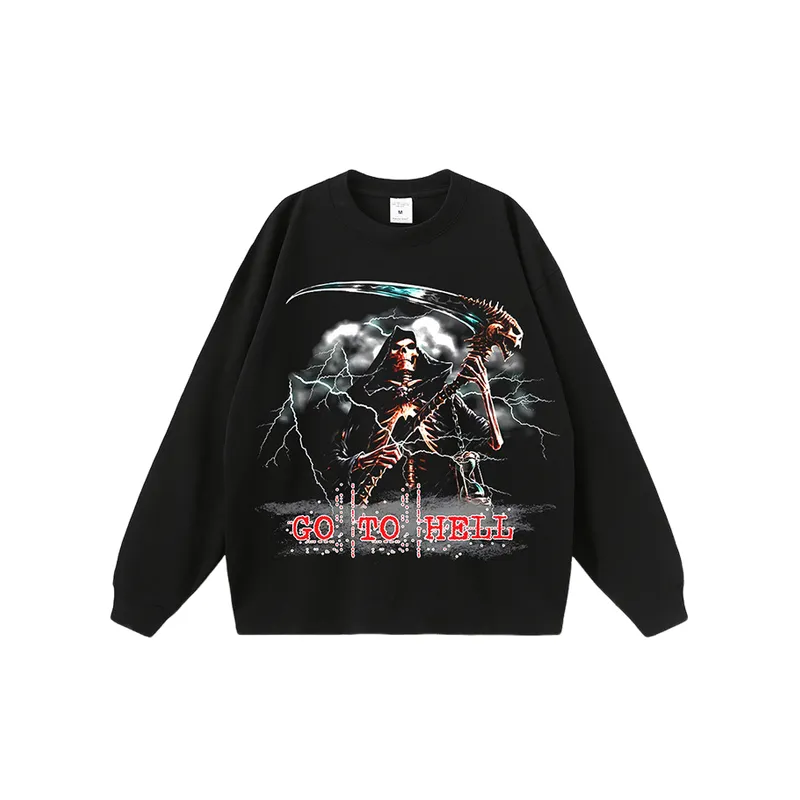 Street Skull Retro Sweatshirt-2