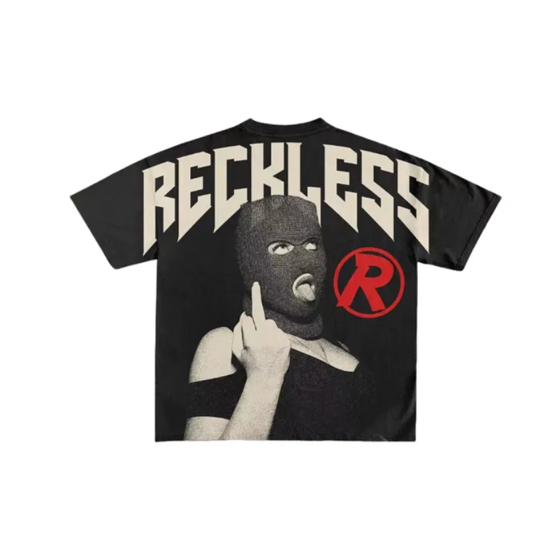 Back Print Hip Hop Graphic Round Neck T Shirt-1