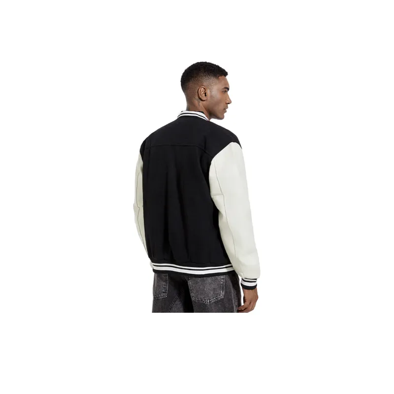 Slim Thin Cotton Wool Color Blocked Jacket-3