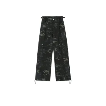 Drawstring Camouflage Cargo Pants