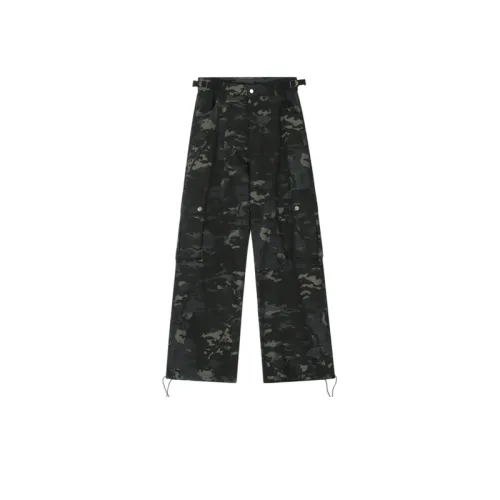 Drawstring Camouflage Cargo Pants