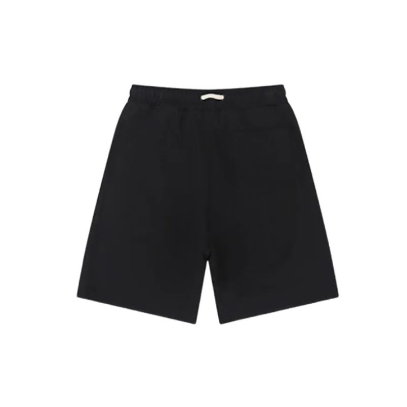 Loose Plain Cotton Casual Shorts-1