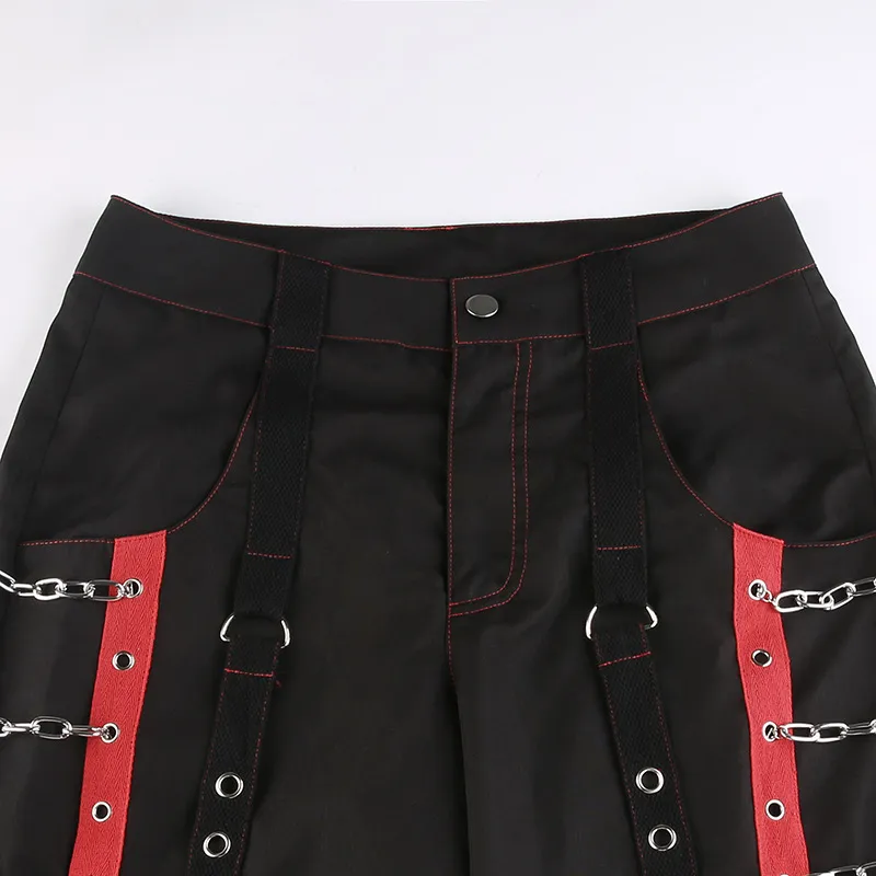 Street Simple Blended Synthetic Fabrics Cargo Pants-3