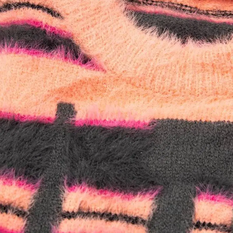 Loose Retro Cotton Blended Fabric Sweater-3