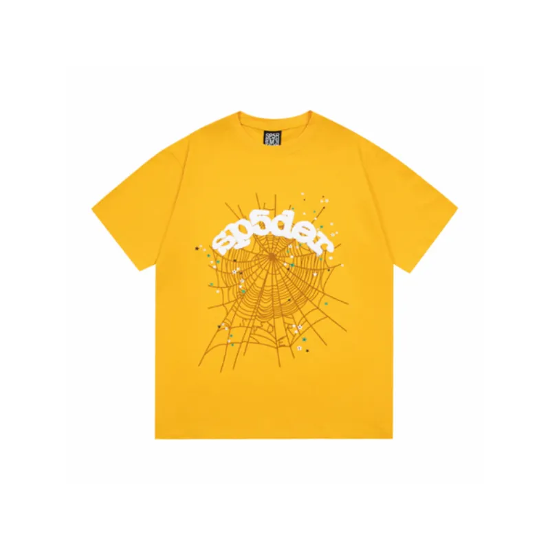 Spider Web Printing Loose Cotton T-shirt-6