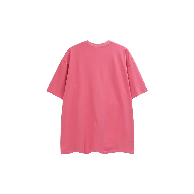 Simple Washed Cotton T Shirt-1
