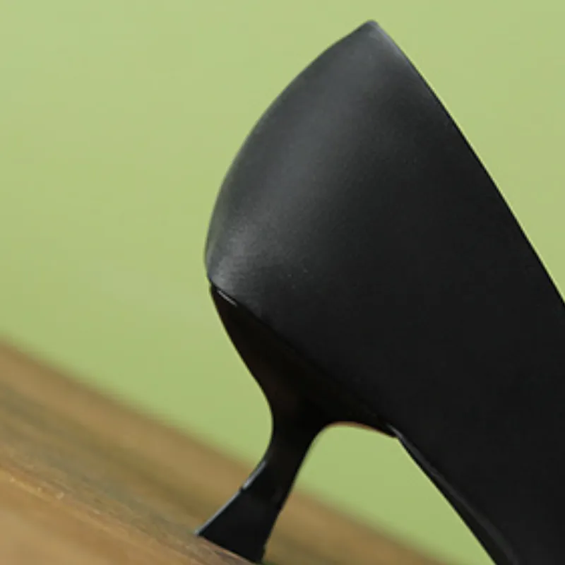 Plain Rhinestone High Heels-7