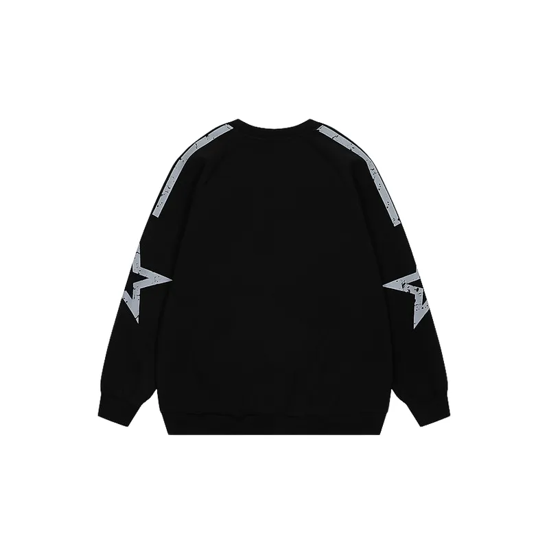 Retro Sporty Loose Sweatshirt-5