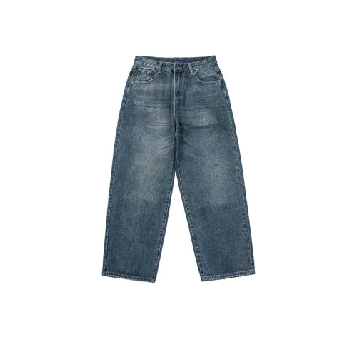 Simple Washed Loose Jeans