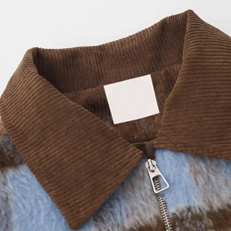 Retro Plaid Jacket Women-4