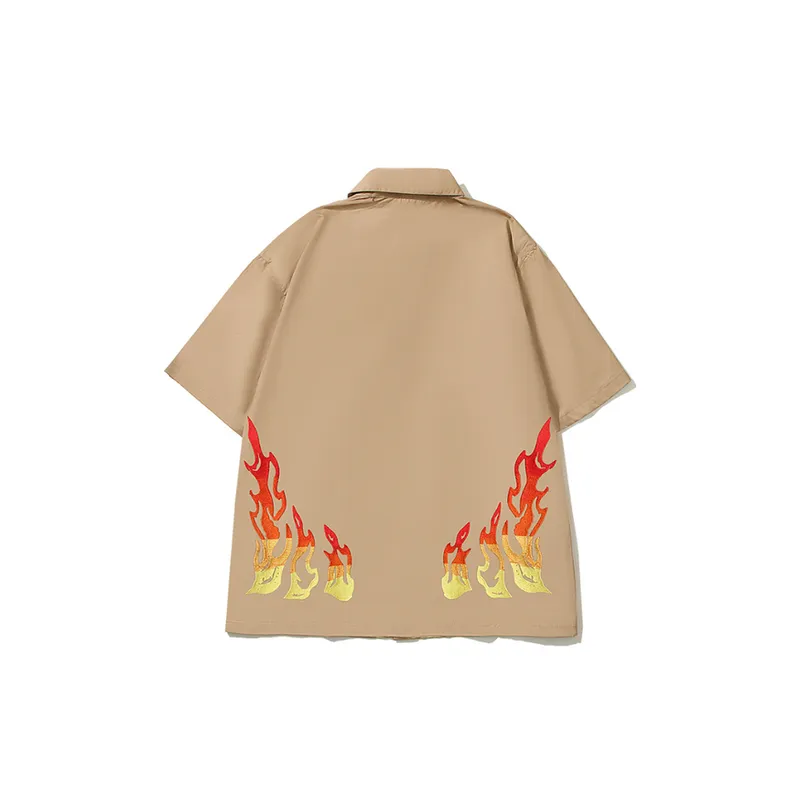 Trendy Loose Flame Shirt-1