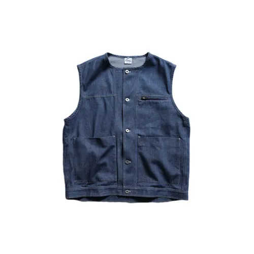 Washed Multi Pocket Denim Vest