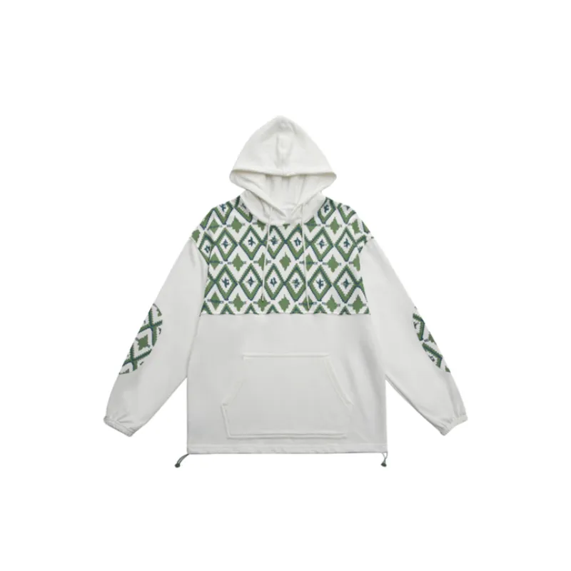 Diamond Plaid Hooded Sweater