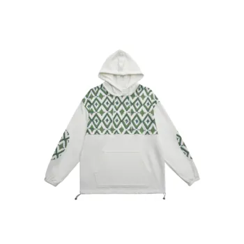 Diamond Plaid Hooded Sweater