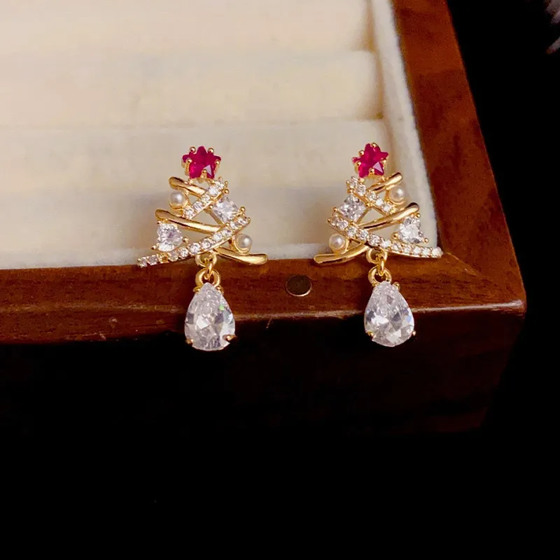 Glamorous Christmas Geometric Earring-5