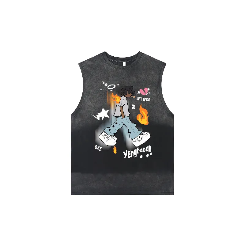 Street Loose 100% Cotton Vest-2