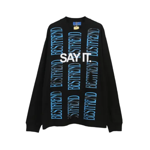 Loose Backing Theme Printed Long Sleeve T-Shirt