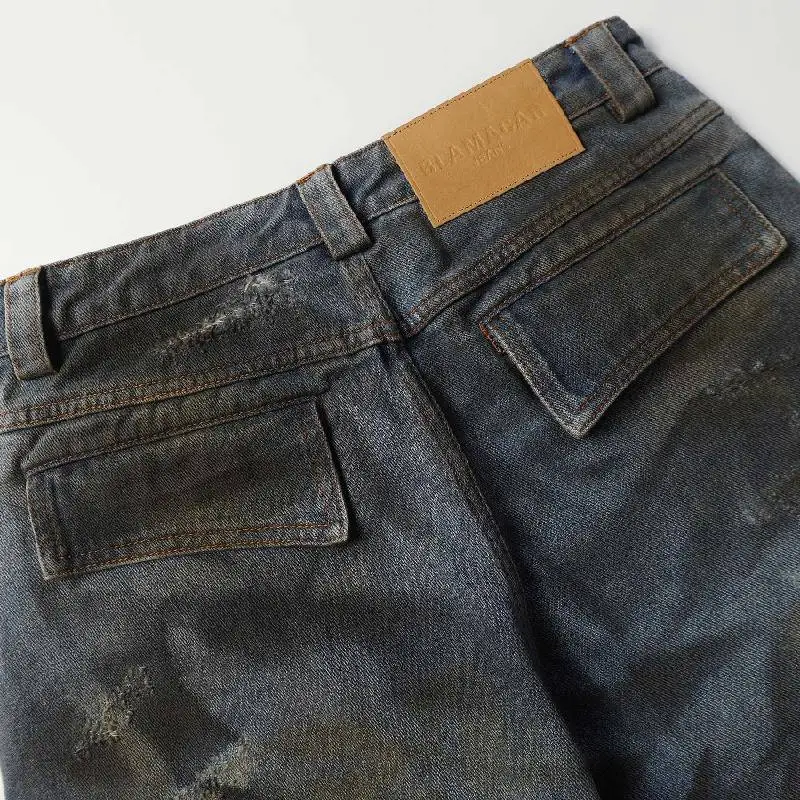 Street Distress Denim Shorts-3