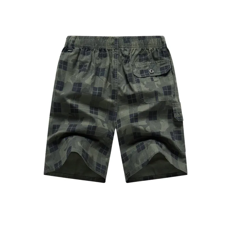 Loose Casual Camouflage Plaid Printed Large Pants-1