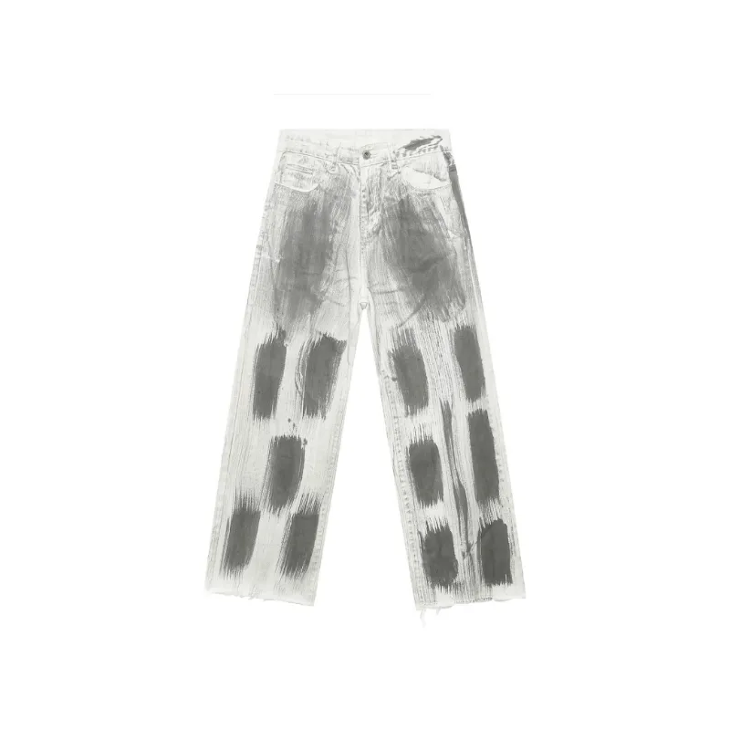 Retro Distressed Tie Dye Jeans-0