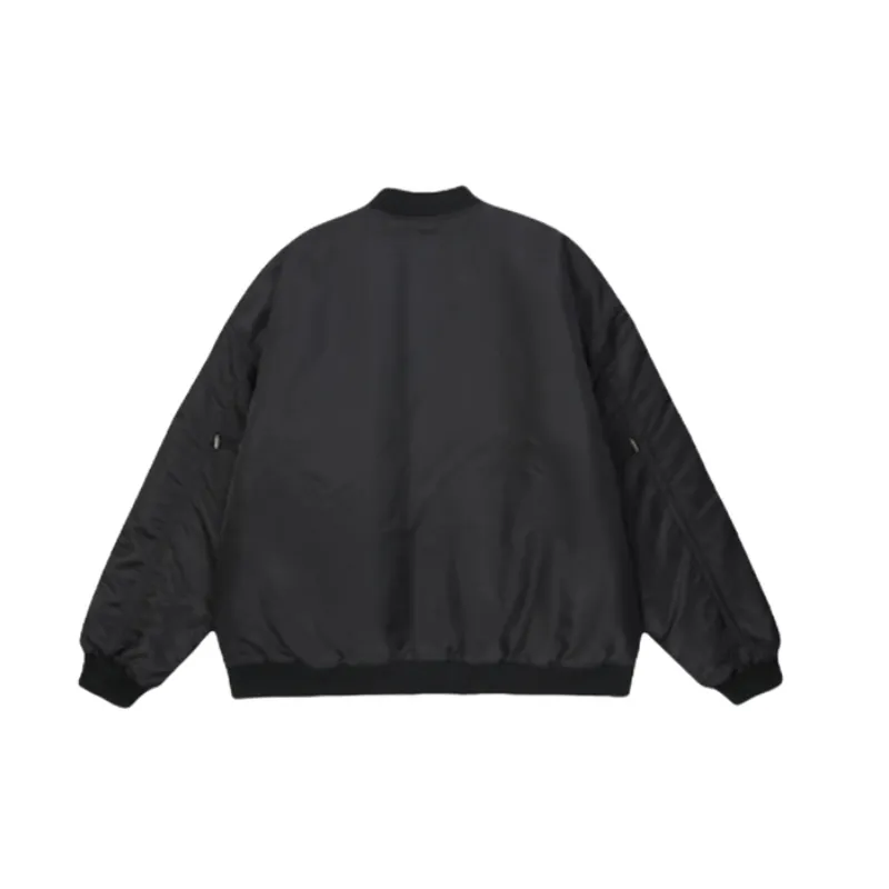 Retro Bomber Drawstring Oversize Jacket-4