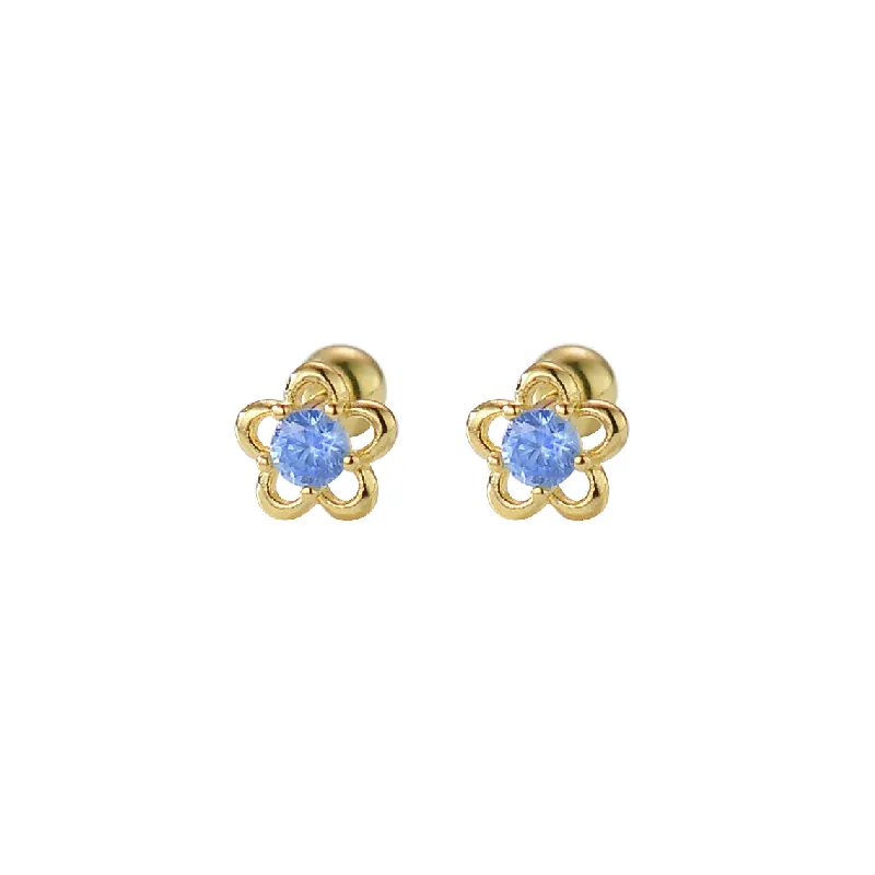Simple Flowers Ear Stud Women-1