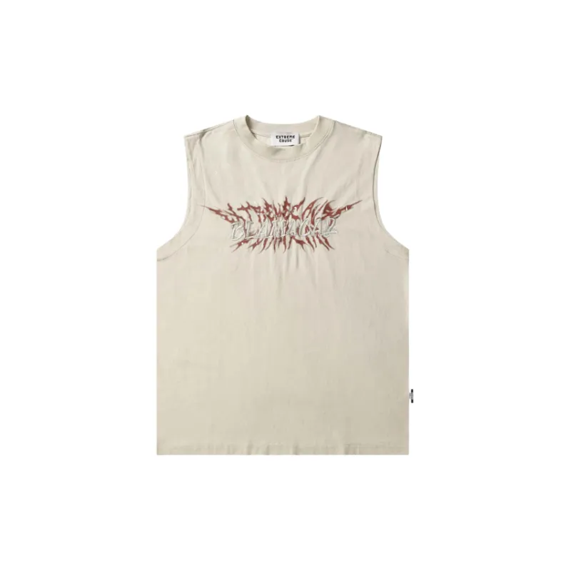 Distressed Ink Splashed Vest-0
