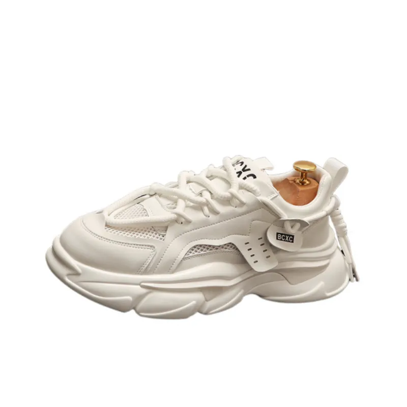 Mesh Color Matching Thick Soled Breathable Casual Shoes-6
