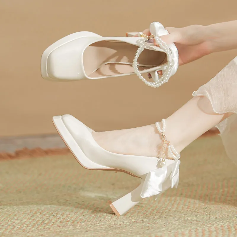 Simple Sequins High Heels-1