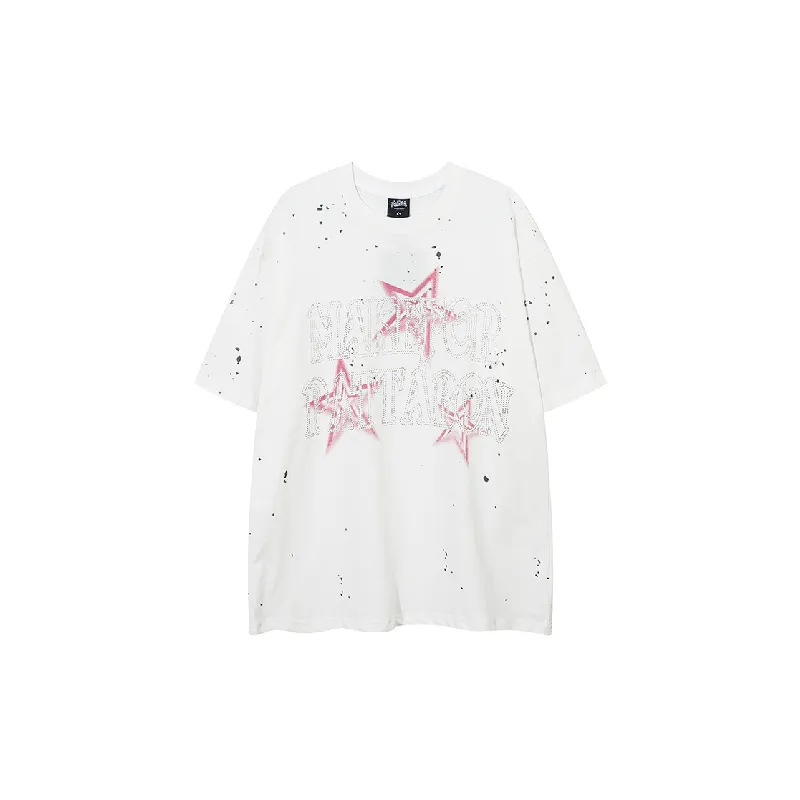 Casual Letter 100% Cotton T Shirt-2
