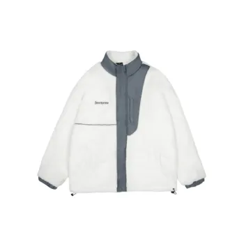 Trendy Design Sense Niche High Street Simple Lamb Wool Cotton padded Coat