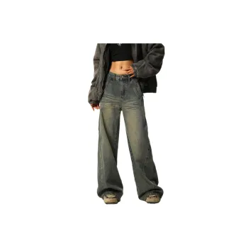 Retro Loose Straight Leg Jeans Women