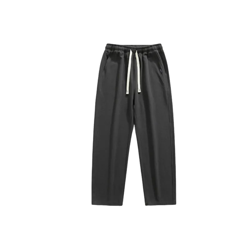 Loose Straight Leg Polyester Casual Pants-6