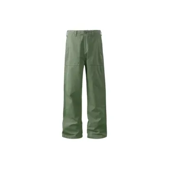 Retro Washed Straight Leg Cotton Casual Pants