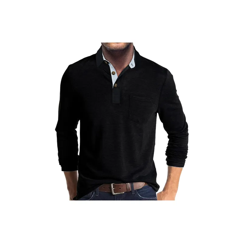 Simple Fashionable Cotton Blended Fabric Polo-6